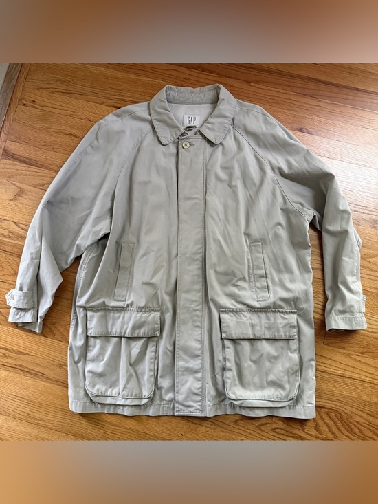 GAP Other - GAP Vintage Y2K Utility Jacket Khaki Cotton Coat Size L Oversized Workwear